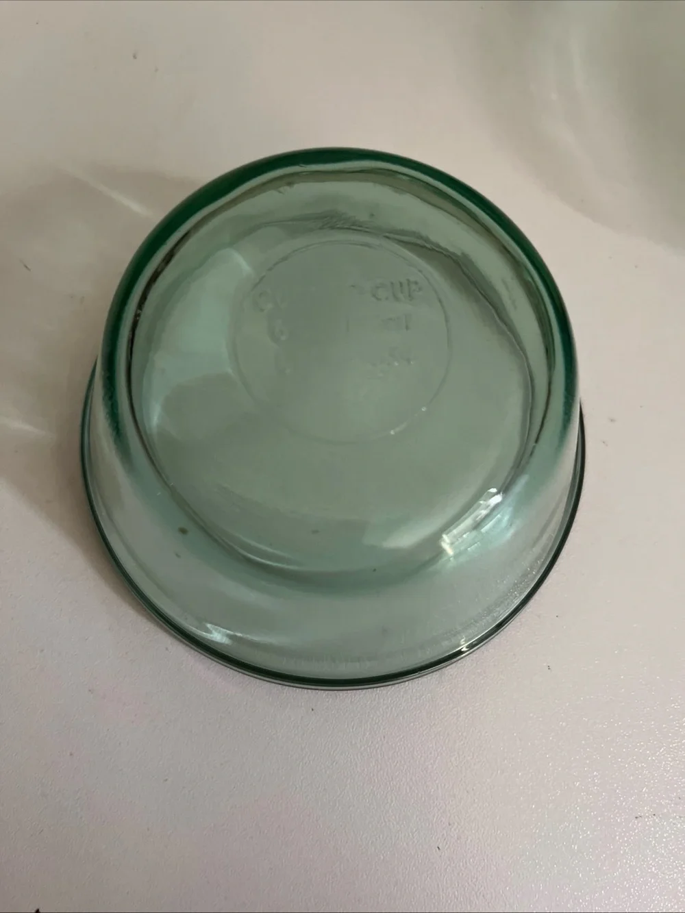 Vintage Anchor Hocking Teal Green Glass Custard Cups 1034 6oz Set of 5